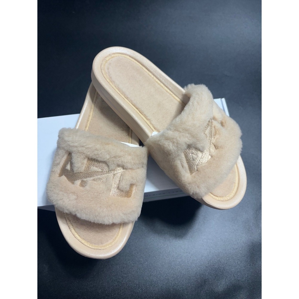 APL NEW Women's Shearling Slide‎ Sandals in Champagne in Size 8 MSRP $195